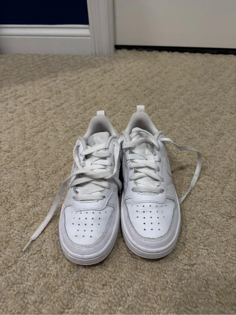 Unisex White Nike Kids White Athletic Sneakers